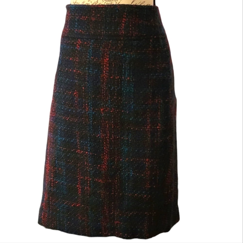 Talbot's Wool Tweed A-Line lined Skirt
